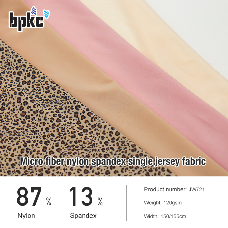 Micro fiber nylon spandex single jersey fabric for underwear